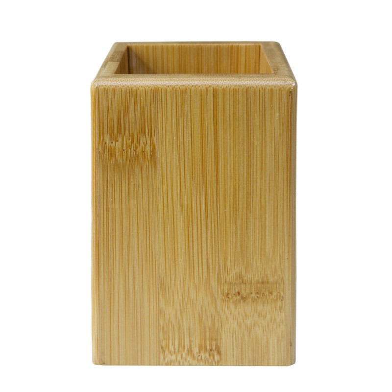 Modern Minimalist Bamboo Pen Holder Desktop Stationery Multifunctional Storage Container Chopstick Holder Kitchen Storage Rack