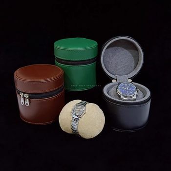 High-End Luxury Leather Watch Box, High-End Brand-Name Sports Watch Storage Zipper Bag, Business Collection Gift Watch Box