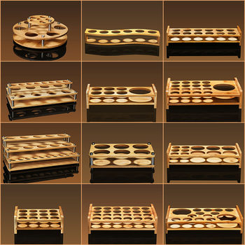 Liquor Glass Set Bullet Cup Rack Wine Glass Holder Small Bamboo Wooden Rack Tray Creative Wine Storage Simple Wine Rack