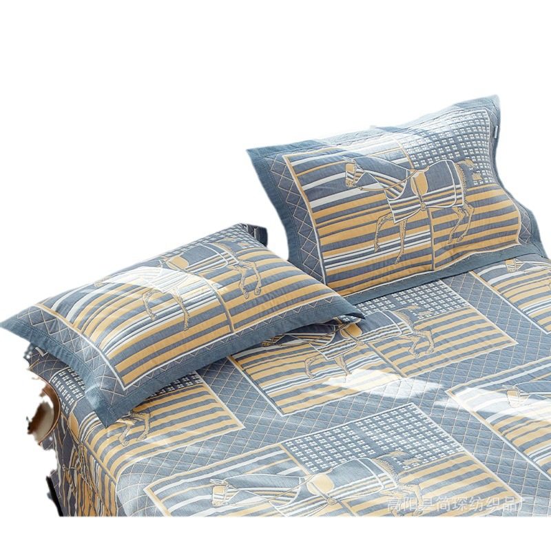 Thickened eight-layer gauze pillowcase single cotton household simple soft breathable pillowcase Four Seasons universal wholesale