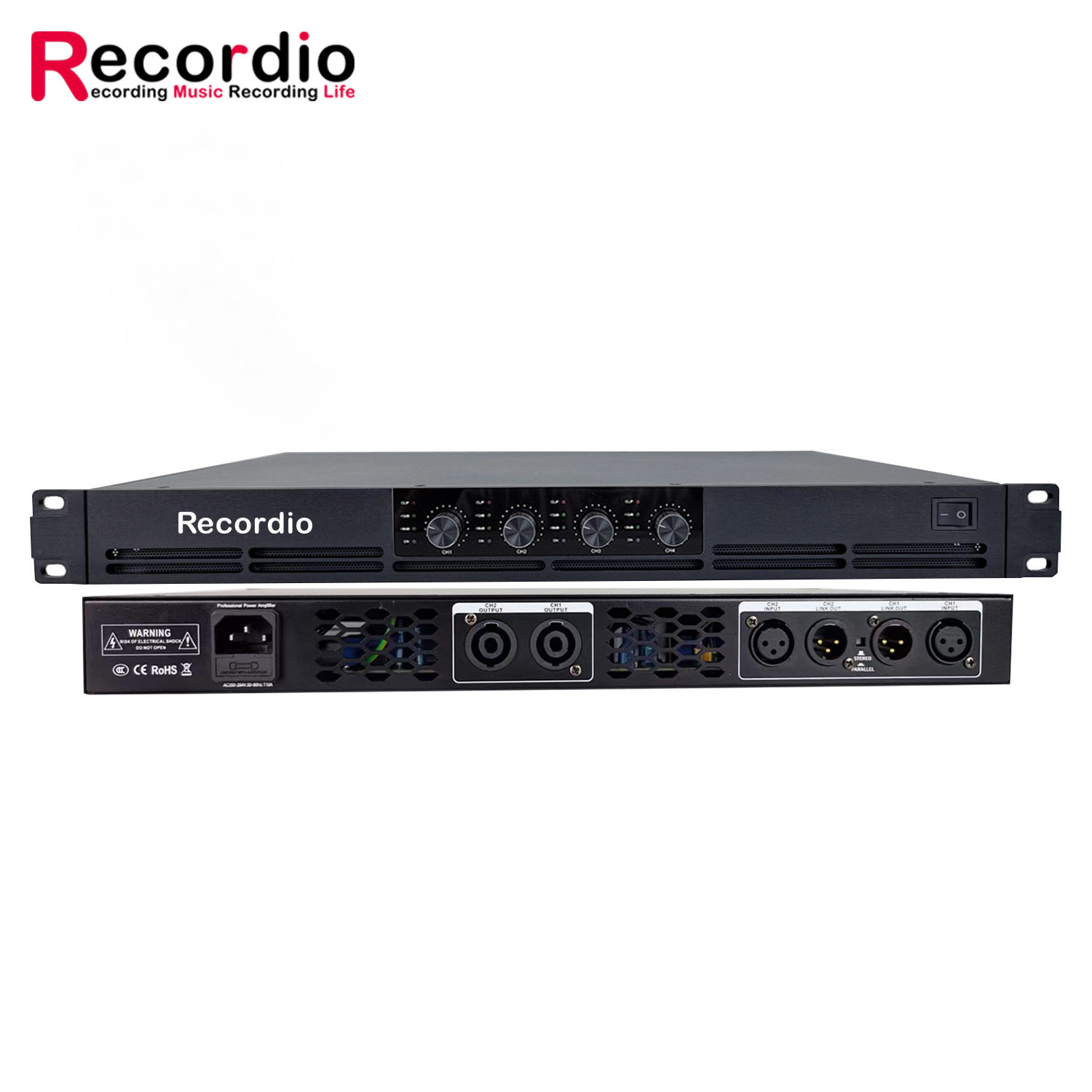 GAP-G12004 professional digital power 1U amplifier 4 channel Home grade audio 1200W high power amplifier