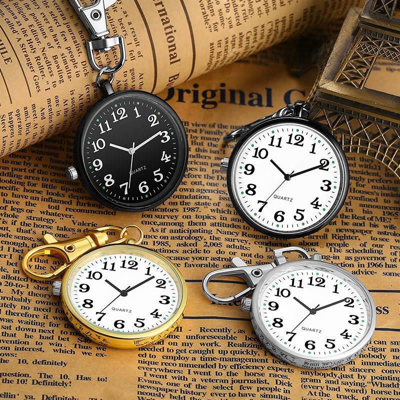 Factory Direct Sales Children's Nurse Student Quartz Pocket Watch Elderly Hanging Watch Chest Watch Exam Use Large Dial Digital Hanging Watch