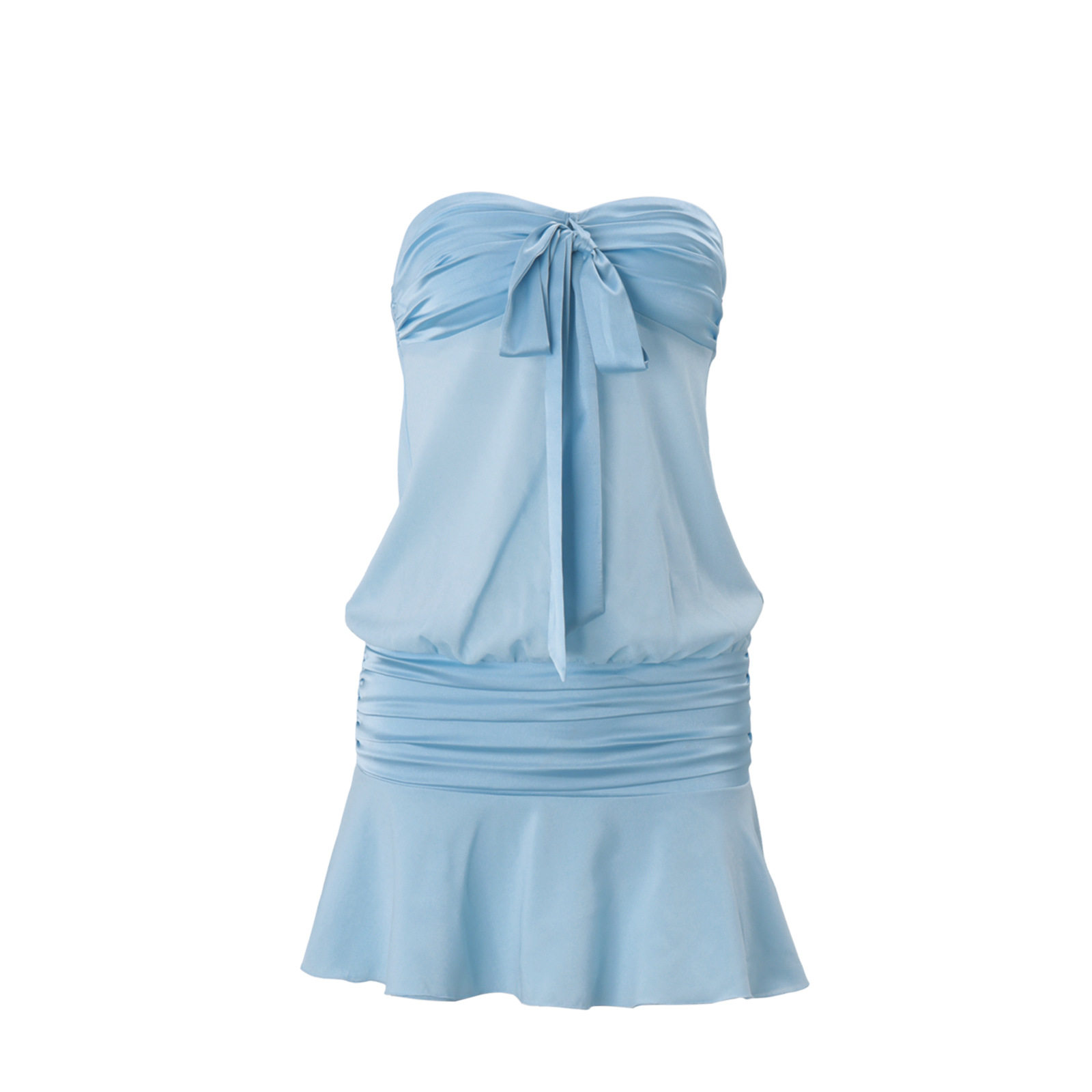French Style Sleeveless Bodycon Dress Summer Collection Ruffled Design Wrap Tie Elegant Look Wholesale Available