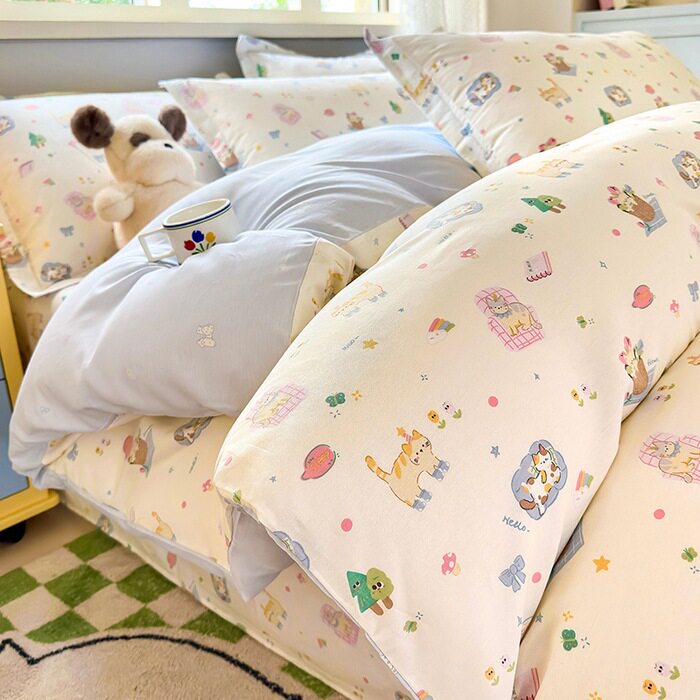 【100%両面ピュアコットン】ポンポンあじさい