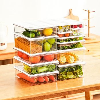 Kitchen Transparent Refrigerator Storage Box Drawer-Type Food Dumpling Box Frozen Storage Crisper Egg Space-Saving