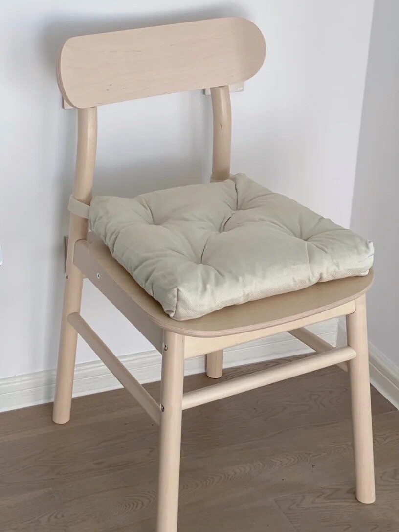 Pure Cotton Dining Chair Cushion Office Sedentary Ass Cushion Breathable Cushion Bay Window Cushion Sofa Cushion Two Pieces Free Shipping