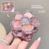 Shaqinuo Sakura Pink Eyeshadow Palette Pearlescent Blush Highlight Fine Flash Non-Flying Powder Six Color Eyeshadow