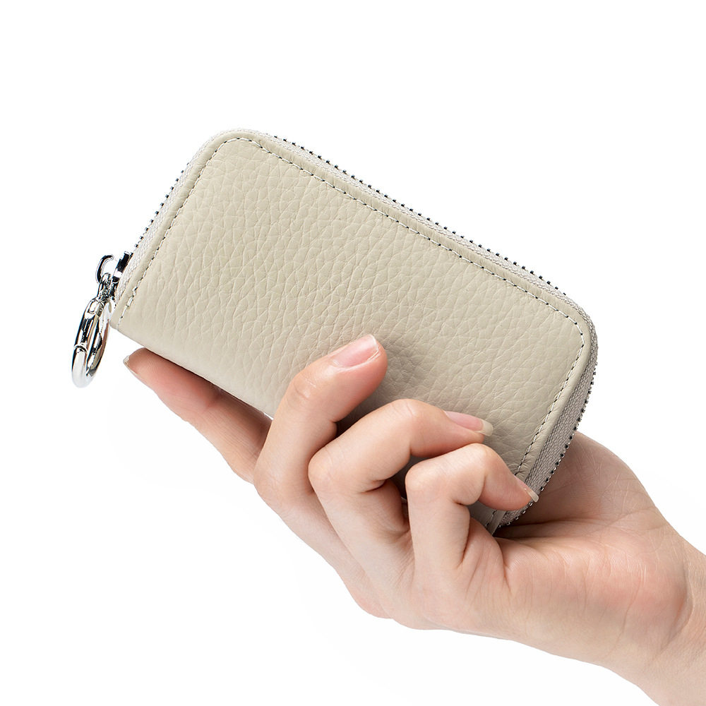 2023 New Genuine Leather Key Bag Women's Fashion Card Bag Key Bag Two-in-One Multifunctional Home Key Bag Universal