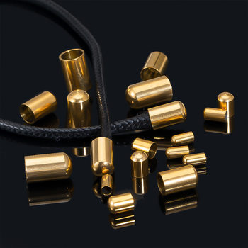 Stainless steel bucket leather rope buckle 18k gold bucket hat rope hat leather rope closing buckle diy necklace bracelet connector