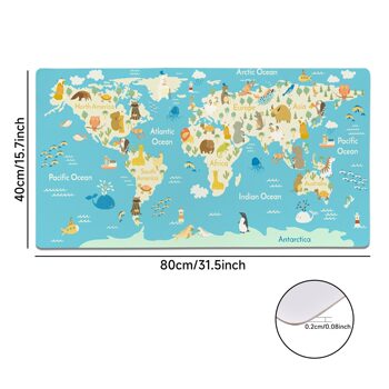 Amazon Cross-Border Digital Printing Multi-Picture Selection Map Desktop Pad Computer Pvc Leather Desk Pad Large Mouse Pad