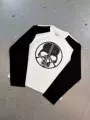 Skull contrast color long sleeves