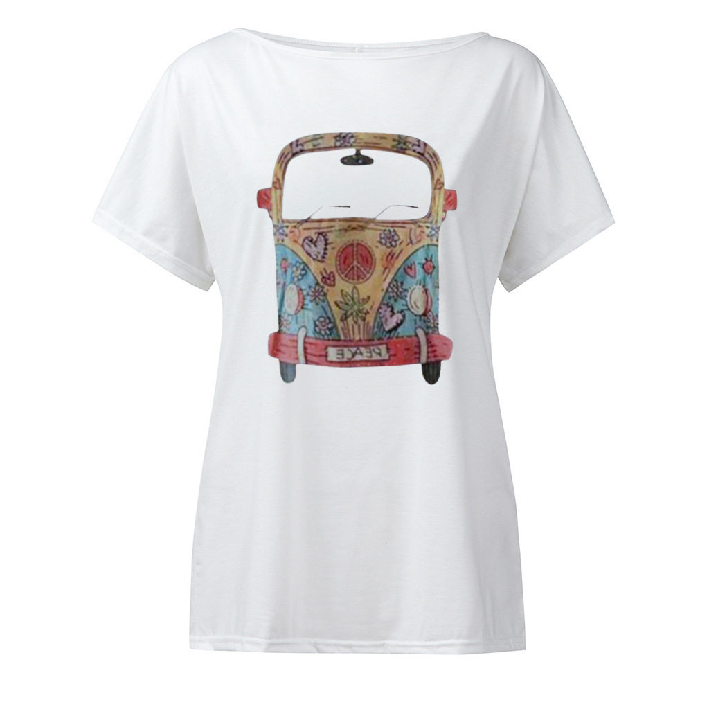 Womens Fashion Short Sleeve T Shirt Trendy Print Design Casual Wear for Everyday Use Wholesale Available