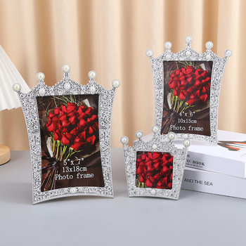 European-style pearl inlaid Crown photo frame home wedding photo decoration frame French resin photo frame decoration wholesale