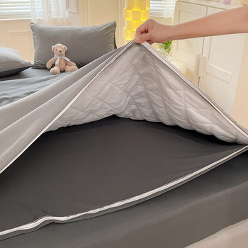 Foreign trade cross-border quilted dual-use quilt cover four-piece bed cover can be used for summer quilt cover large quantity discount
