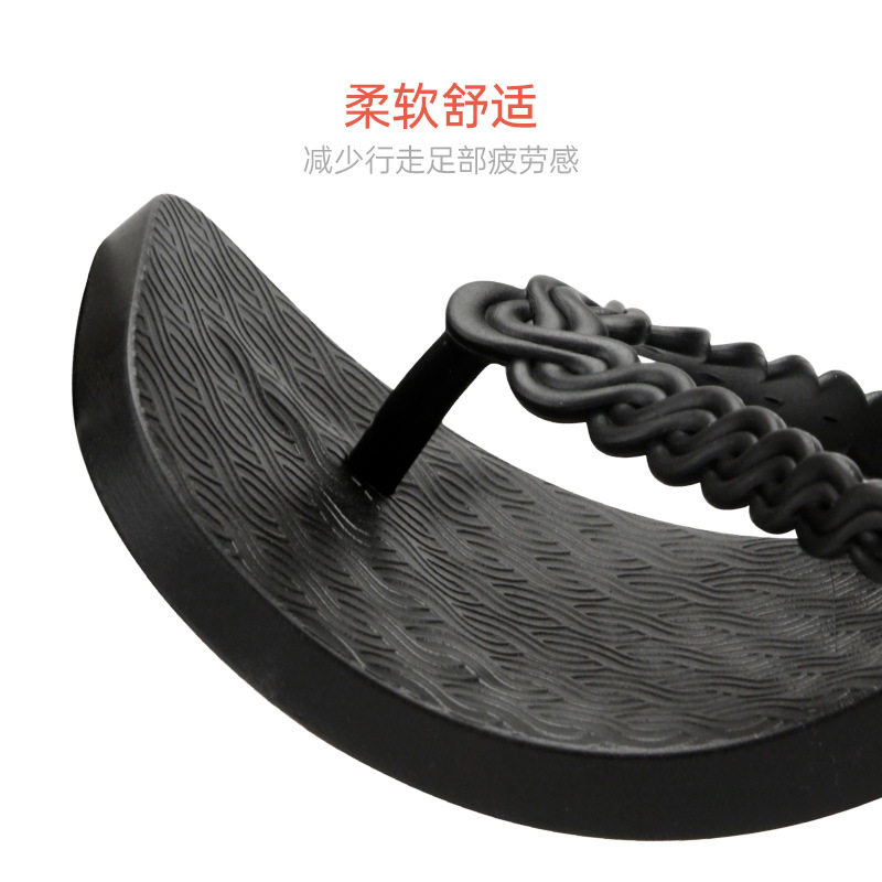 hotmarzz Heima women's new flip flops solid color slippers flip-flops beach shoes seaside non-slip slippers