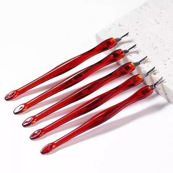 Cuticle Fork Scraper, Cuticle Remover Knife, Pusher Fork Manicure Tool, Sharp Hand Nail Edge Trimmer Set Professional