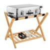 Spot Wooden Luggage Storage Rack Hotel Bedroom Double-Layer Foldable Luggage Rack Floor-to-Floor Suitcase Bracket
