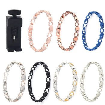 Longhe Cross-border Hot Sale Heart-shaped Full-magnet Peach Heart Bracelet Simple Fashion Adjustable Bracelet