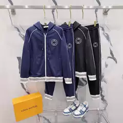 1.1 Correct Version 2024 Autumn and Winter New g Family Guc Letter Strip Printed Threaded Zipper Cardigan Sweatshirt Pants Suit