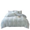 Class a Thickeneded Milk Velvet Four-Piece Set for Naked Sleeping, Warm Coral Velvet Quilt Cover, Double-Sided Velvet Bed Bed Sheets and Fitted Bed Sheets 4