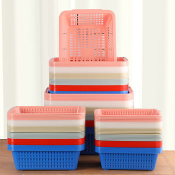 Plastic Square Sieve, Sundry Square Basket, Household Storage Drain Basket, Water Filter Basket, Vegetable Basket, Kitchen Storage Sieve, Small Square Basket