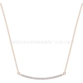 Smiling diamond rose gold necklace