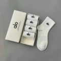 New 9 embroidery mid tube white