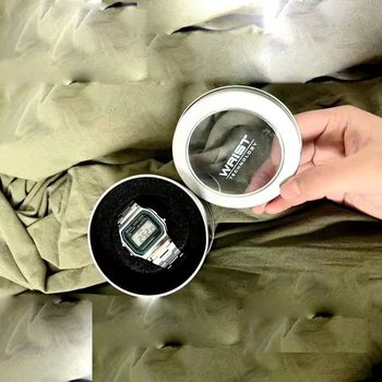 Watch packing box round iron can square carton transparent plastic box