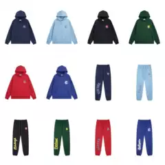 Eric Emanue Hoodie Retro High Street Hip-Hop Men's and Women's Sports Casual Fleece-Lined Straight Pants Sweatshirt Set