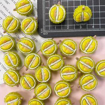 Creative Artificial Durian Fruit Food Toy Doll House 1:1 Resin Accessories DIY Cream Glue Hair Accessories Hair Rope Hairpin
