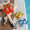 2025 Metallic New Crayfish Beach Slippers Creative Alien Slippers Funny Slippers Wholesale