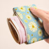 Mini Small Pocket Wallet Fresh Canvas Floral Fabric Card Holder Zipper Coin Purse Student Coin Storage Pouch