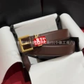 Dark brown gold buckle 3cm