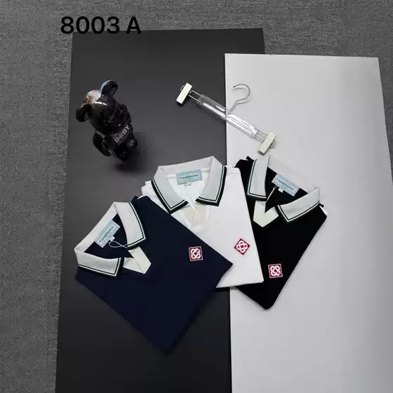Original European and American Trendy Brand Short-Sleeve Cotton T-Shirt, New Summer Style for Men, Embroidered T-Shirt, Trendy Unisex Versatile Open-Collar Tee
