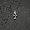 Cx124 white gold small cross black diamond (about 23*9mm)