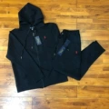 QR code black red label set