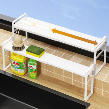 Kitchen Countertop Layered Shelf, Ultra-Narrow Partition, Retractable Storage Rack, Gap Divider, Storage Solution for Multi-Space Utilization