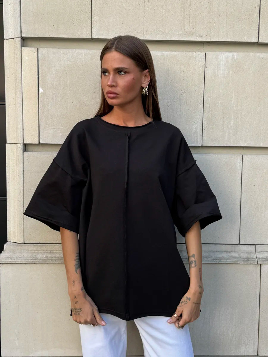 Womens Loose Fit Distressed Cotton Long Sleeve T Shirt Soft Knit Fabric Casual Style Spring Summer Wear Wholesale
