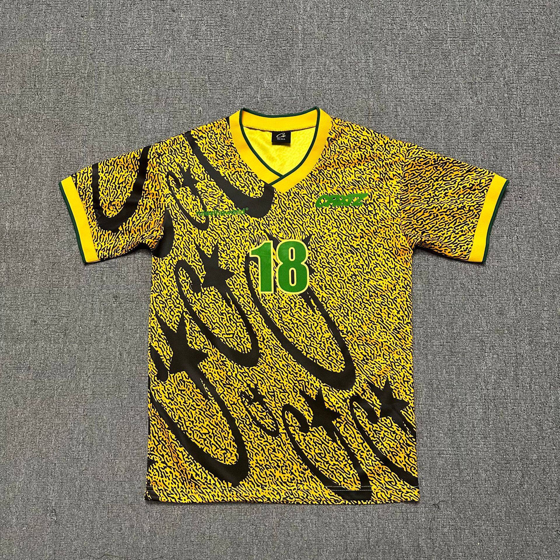 Cross-border foreign trade Amazon team uniforms casual V-neck T-shirt Corteiz Alcatraz basketball uniforms letter printing street