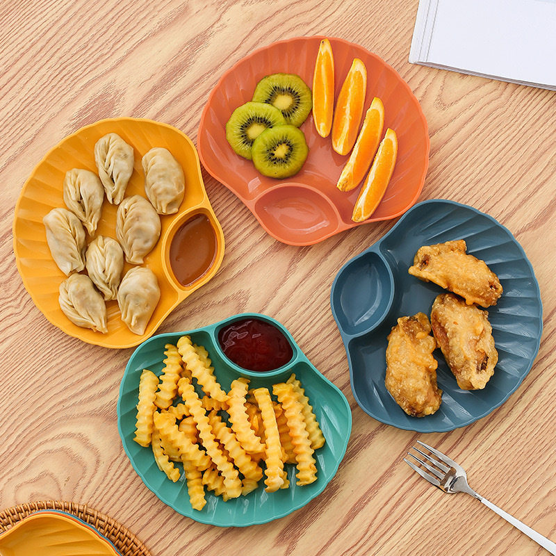Japanese-Style Creative Household Shell Plate Snack Fruit Plate Snack Dried Fruit Plate Plastic Outdoor Spit Bone Plate Wholesale