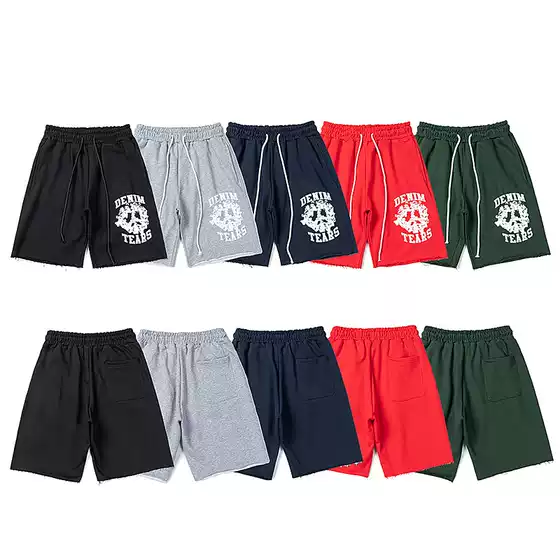 Cross-Border 2025 Spring and Summer New Style D.T Kapok Letter Printed Casual Shorts for Men and Women, One Piece Wholesale
