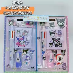 Student Stationery Sanrio Journal Set Mini Notebook 6-Color Ballpoint Pens Washi Tapes Highlighters Combo Set