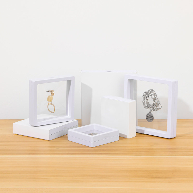 Jewelry Storage Box Pe Film Suspension Box Transparent Display Hand Necklace Ring Earrings Colorful Jewelry Gift Box