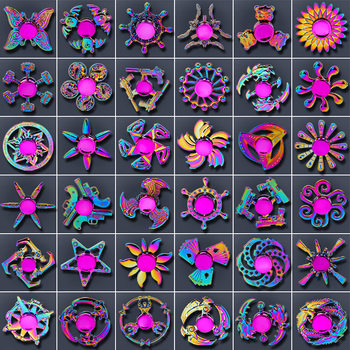 2025 New Alloy Metal Fidget Spinner Student Stress Relief Finger Spinning Top Cross-Border Wholesale Street Stall Toy