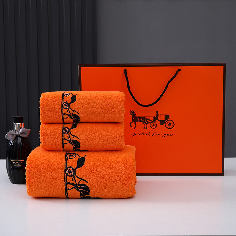 New Year Horse Year Towel Gift Box Bath Towel Three-Piece Set Annual Meeting Company Employee Benefits Souvenir Wedding Return Gift
