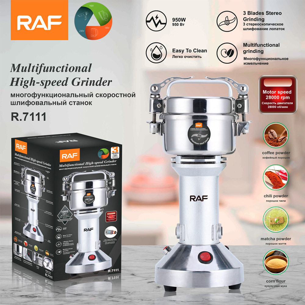 RAF household commercial grinder electric dry grinder grains medicinal coffee grinder
