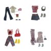 6 Points 30cm Dress-Up Doll Toy Clothes Casual Outfit Set Jacket Multiple Pieces Little Girl Gift Doll