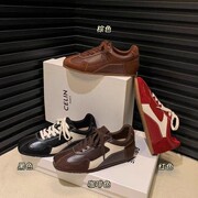 Sheepskin Version ~ 5cm Height-Increasing Ballet Training Shoes for Women 2025 Autum New Maillard Lace-Up Casual Forrest Gump Sh