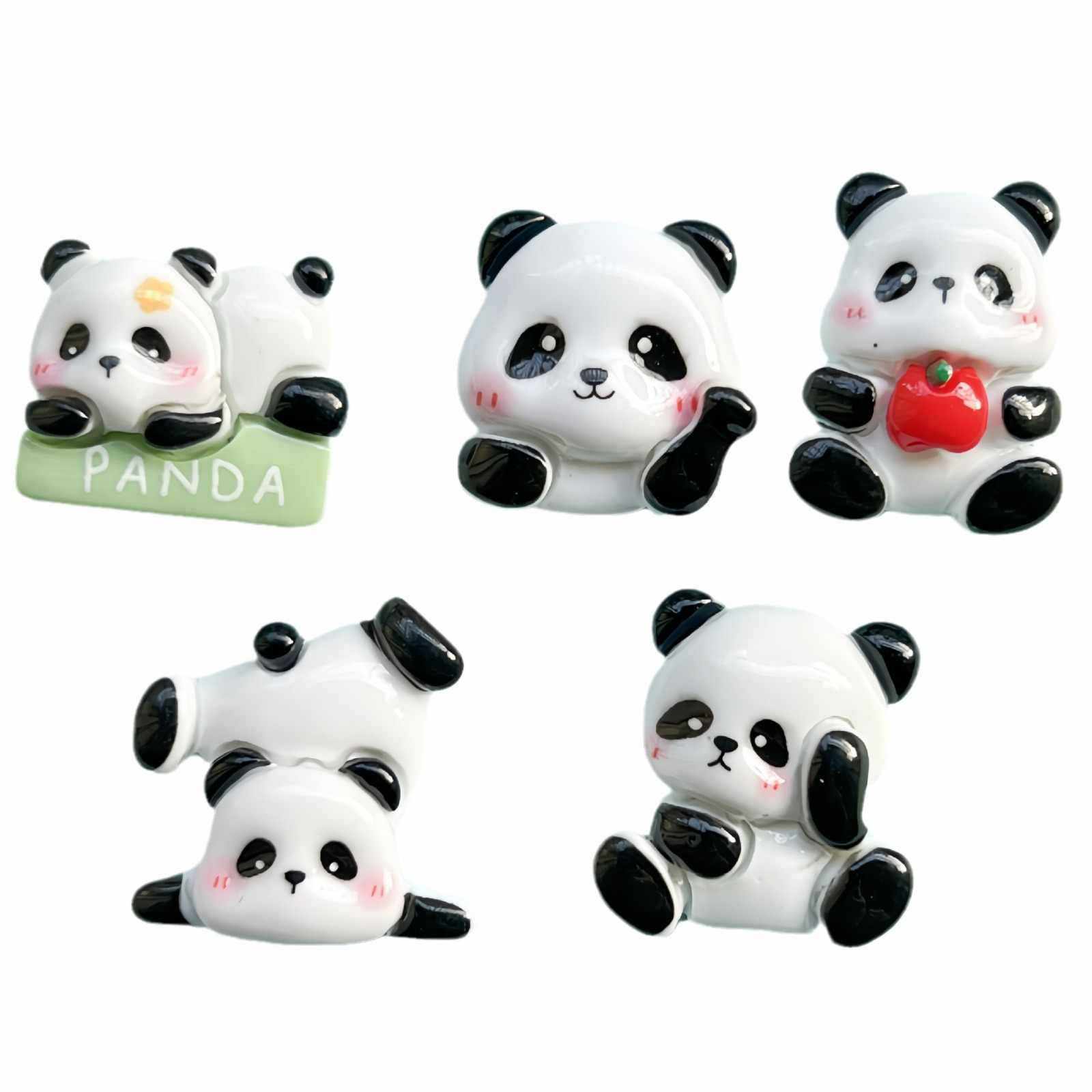 small size Cartoon Flower Panda Handmade DIY Cream Glue Resin Accessories Refrigerator Sticker Hairpin Stationery Box Jewelry Material