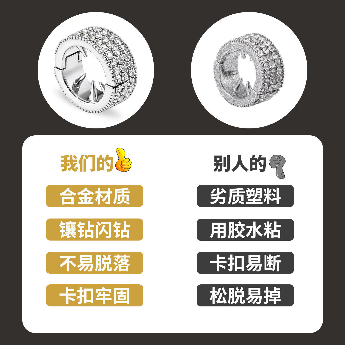 高颜值碎发刘海夹女2026新款圆形水钻发扣前额侧边夹小号夹子头饰